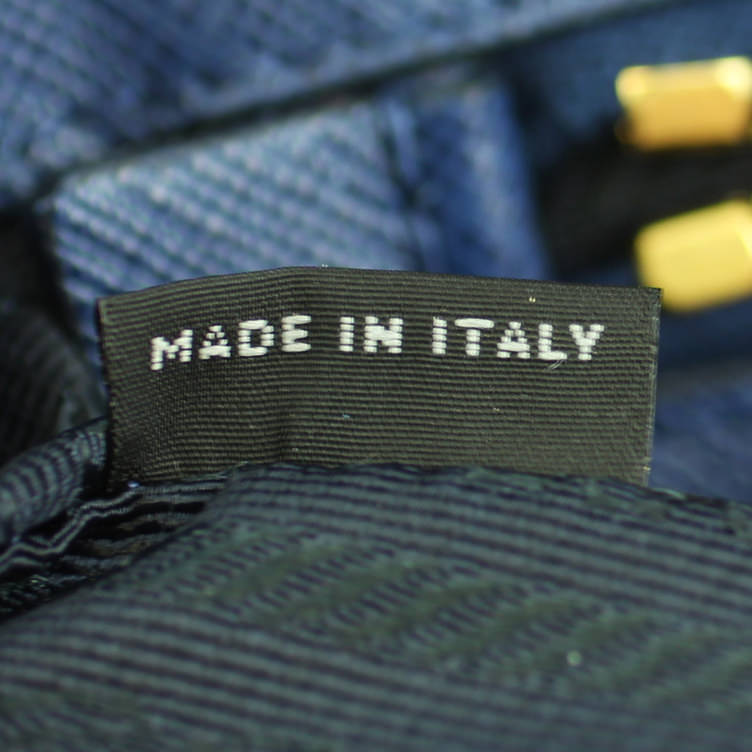 Prada Saffiano Lux Large Shopper Tote Stamp