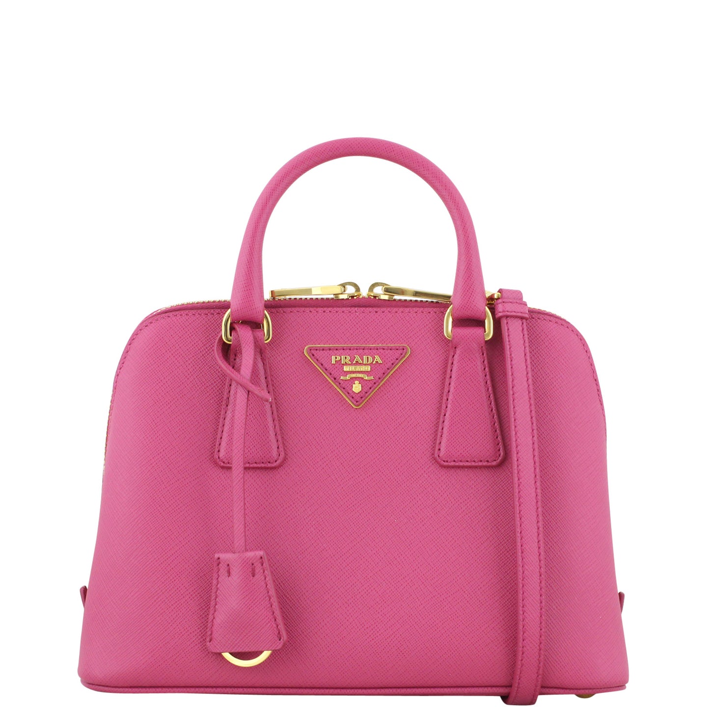 Prada Saffiano Lux Small Promenade Bag Front Strap