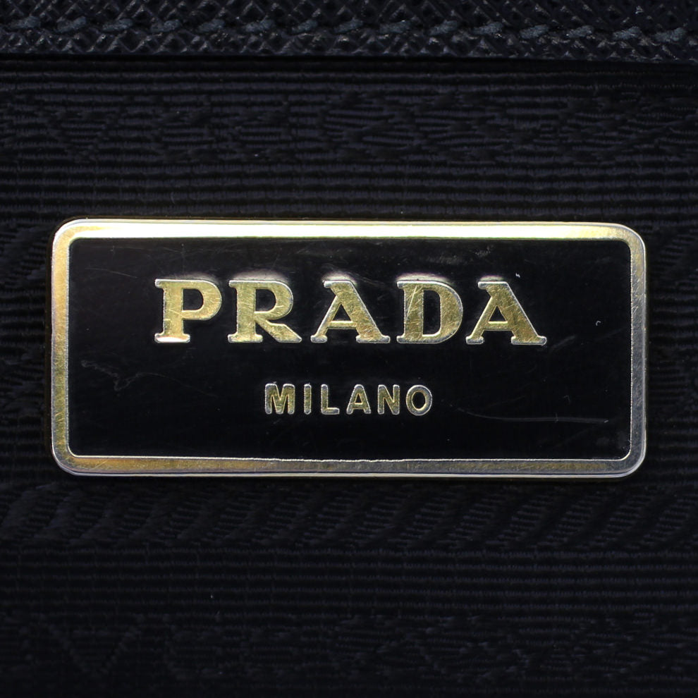 Prada Saffiano Lux Large Shopper Tote Stamp