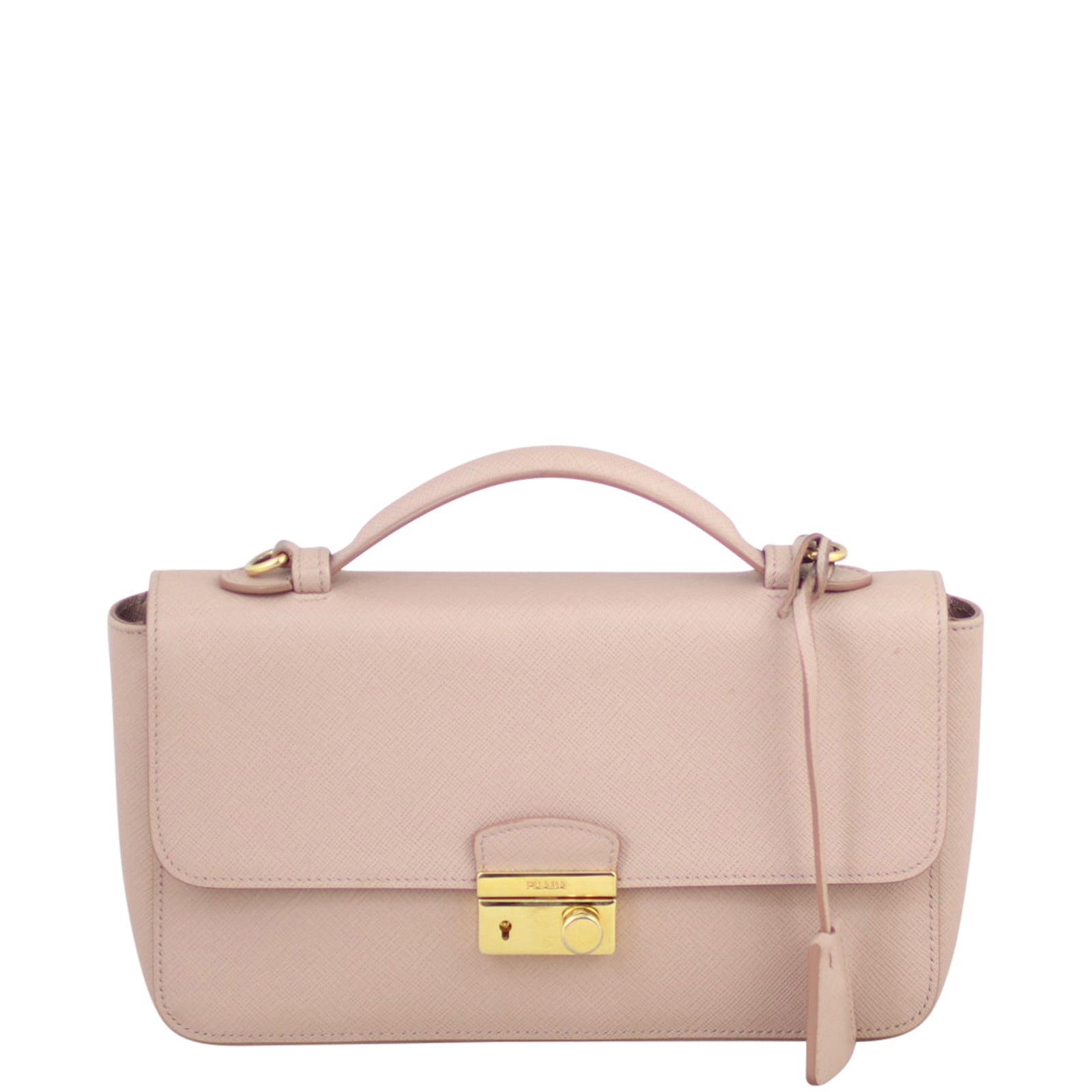 Prada Saffiano Lux Sound Crossbody Front