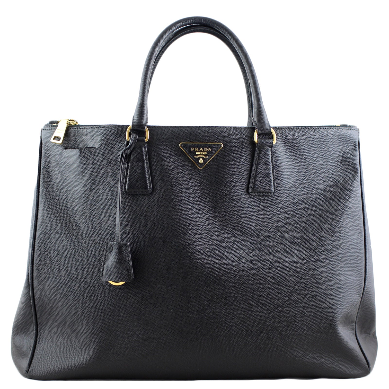 Prada Saffiano Lux Double-zip Tote Large Front