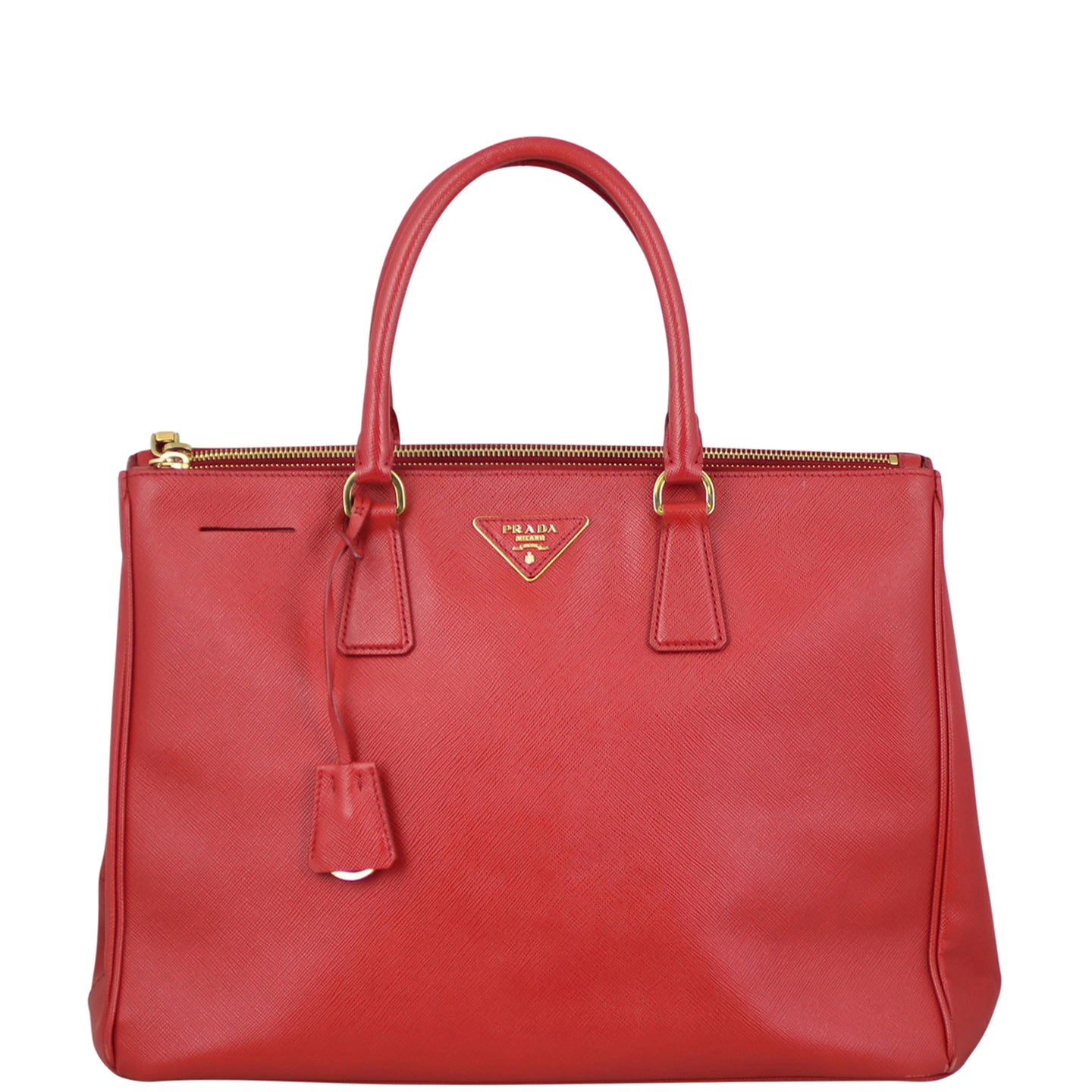 Prada Saffiano Lux Galleria Double Zip Tote Medium Front