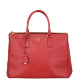 Prada Saffiano Lux Galleria Double Zip Tote Medium Front