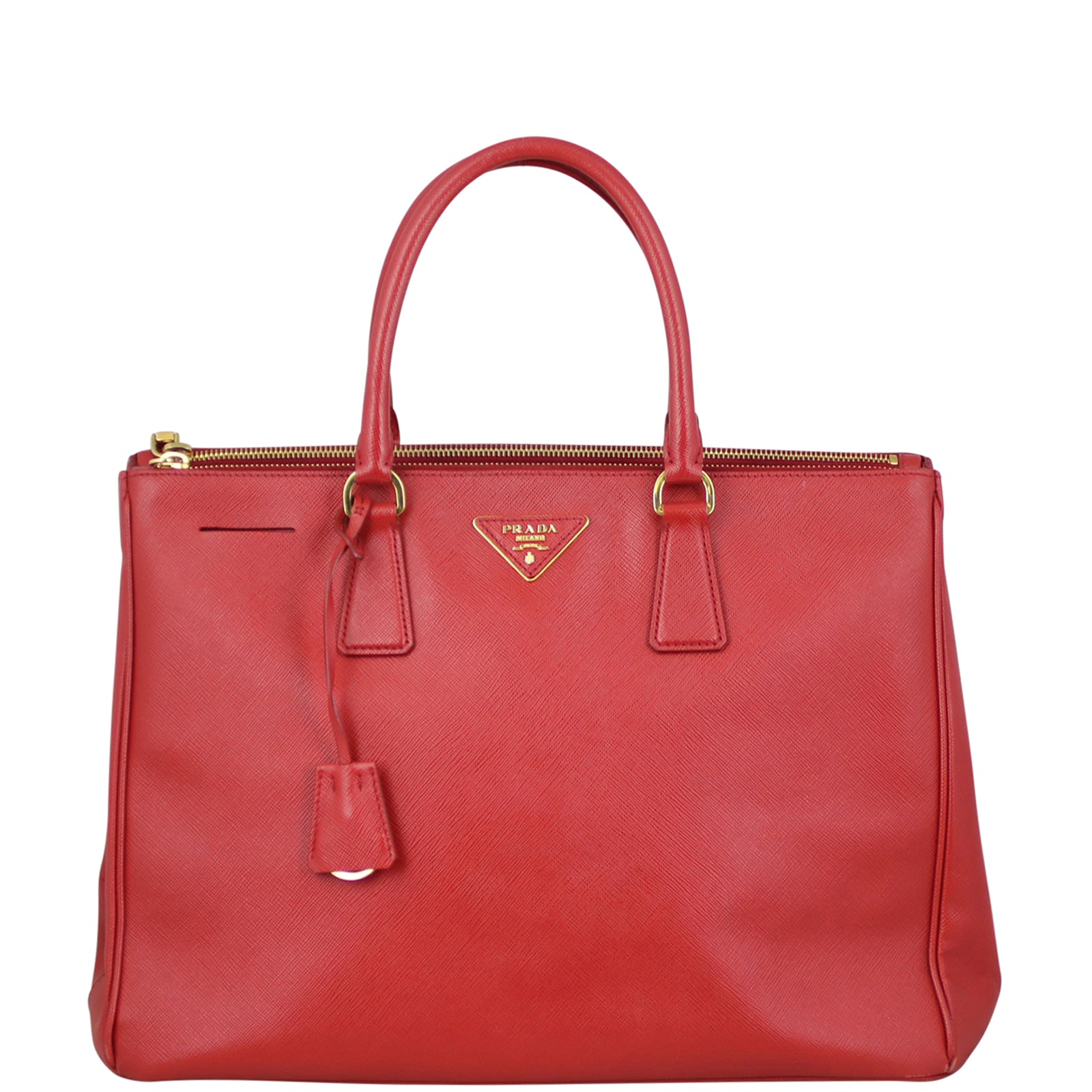 Prada Saffiano Lux Galleria Double Zip Tote Medium Front