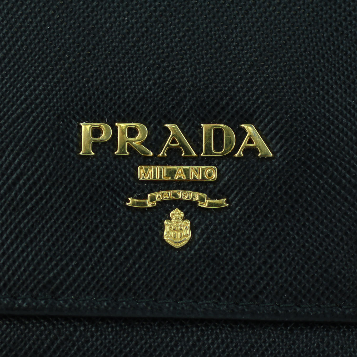 Prada Saffiano Lux Chain Wallet Exterior