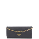 Prada Saffiano Lux Chain Wallet Front