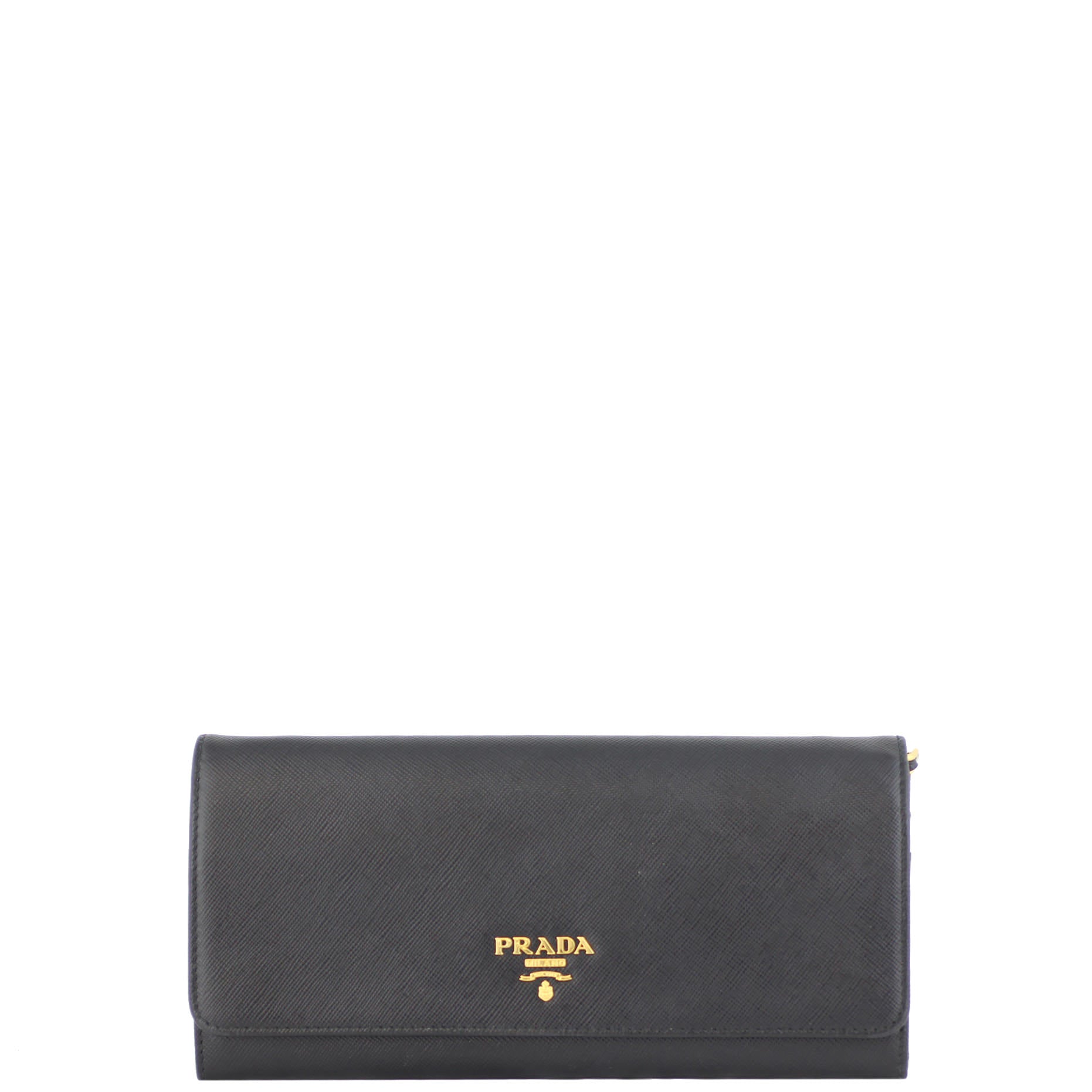 Prada Saffiano Lux Chain Wallet Front