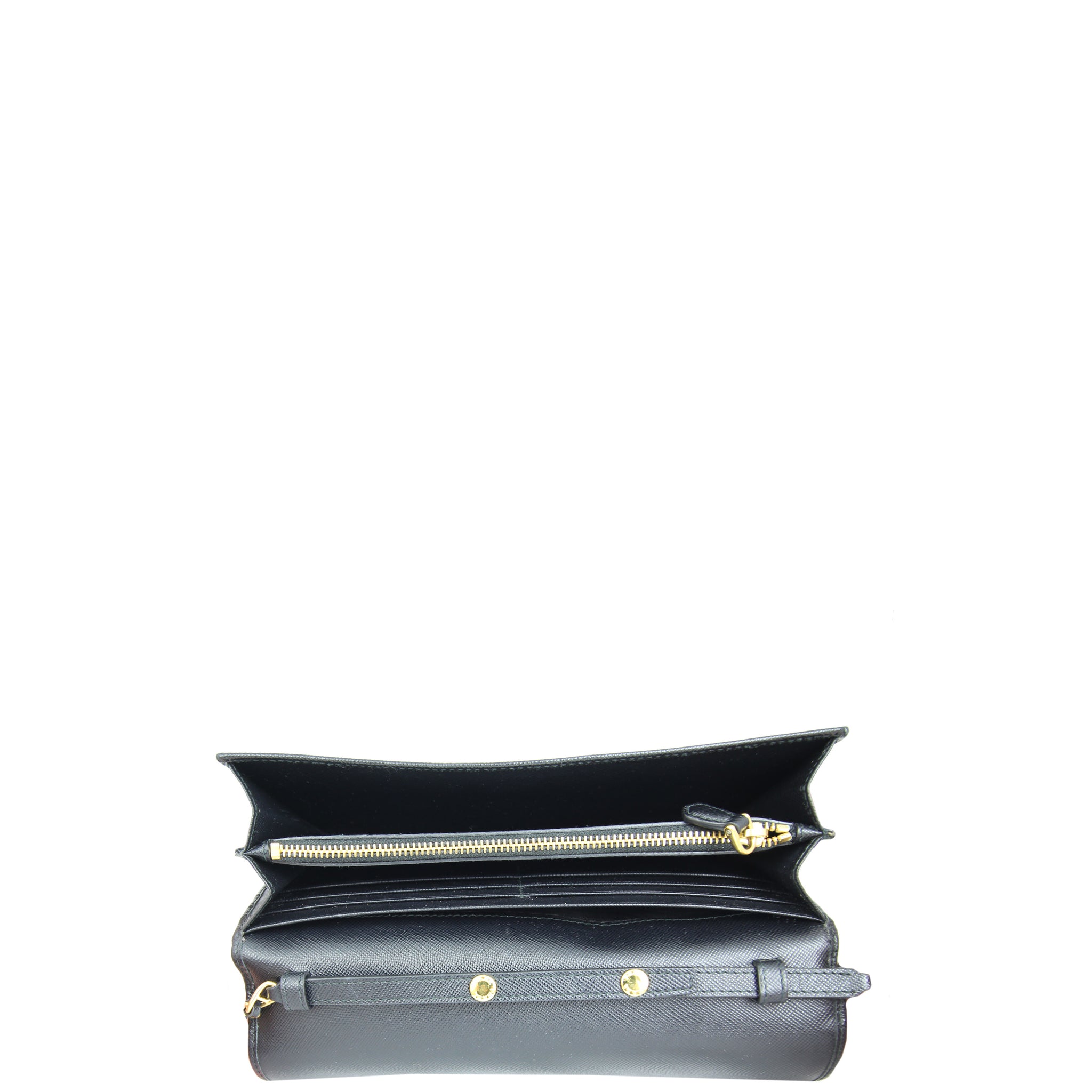 Prada Saffiano Lux Chain Wallet Interior