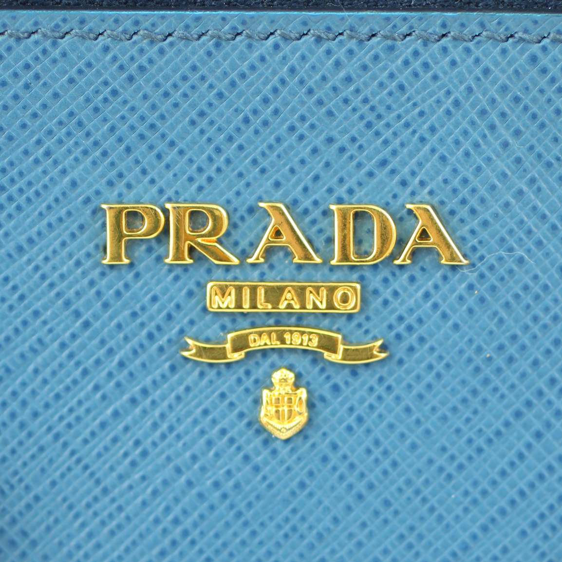 Prada Saffiano Lux Wristlet Logo