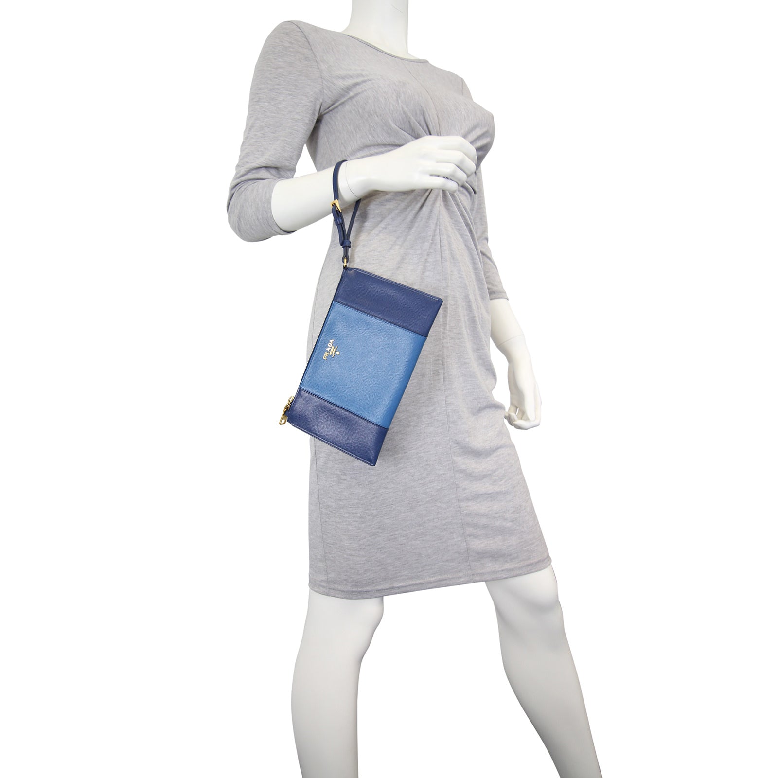 Prada Saffiano Lux Wristlet Mannequin