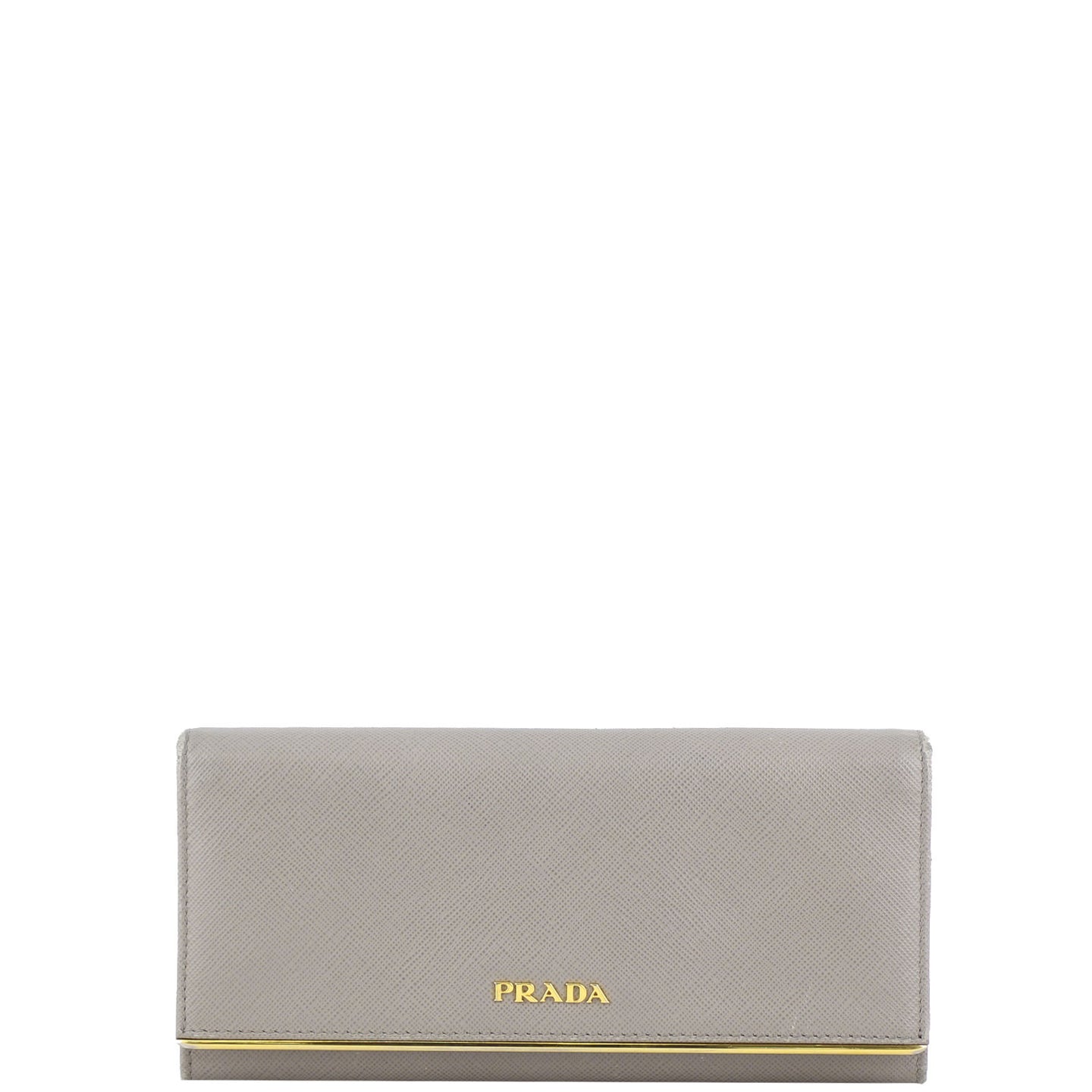 Prada Saffiano Metal Continental Wallet Front