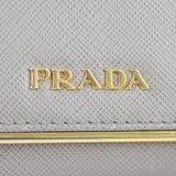 Prada Saffiano Metal Continental Wallet Logo