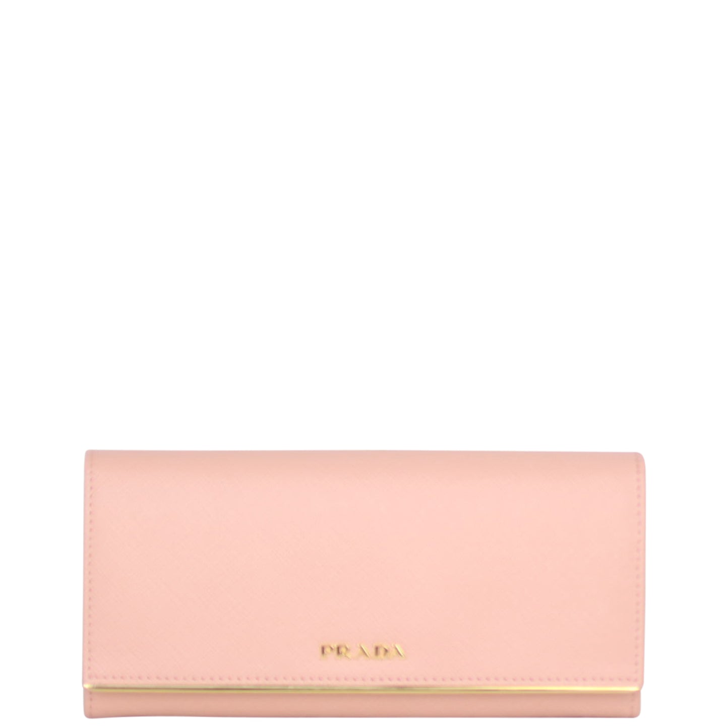 Prada Saffiano Metal Continental Wallet Front