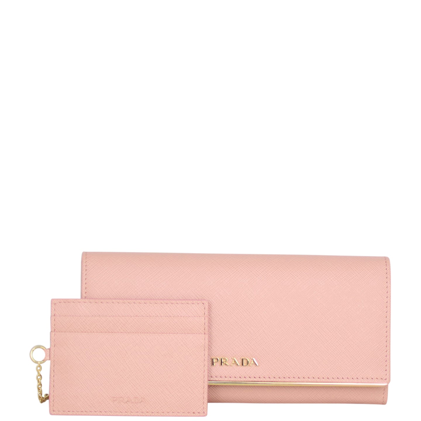 Prada Saffiano Metal Continental Wallet Front