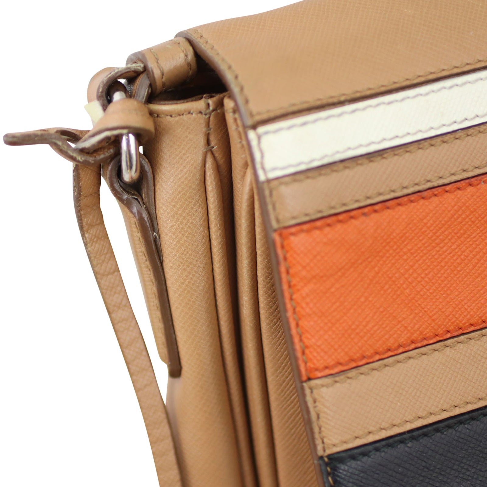 Prada Saffiano Righe Crossbody