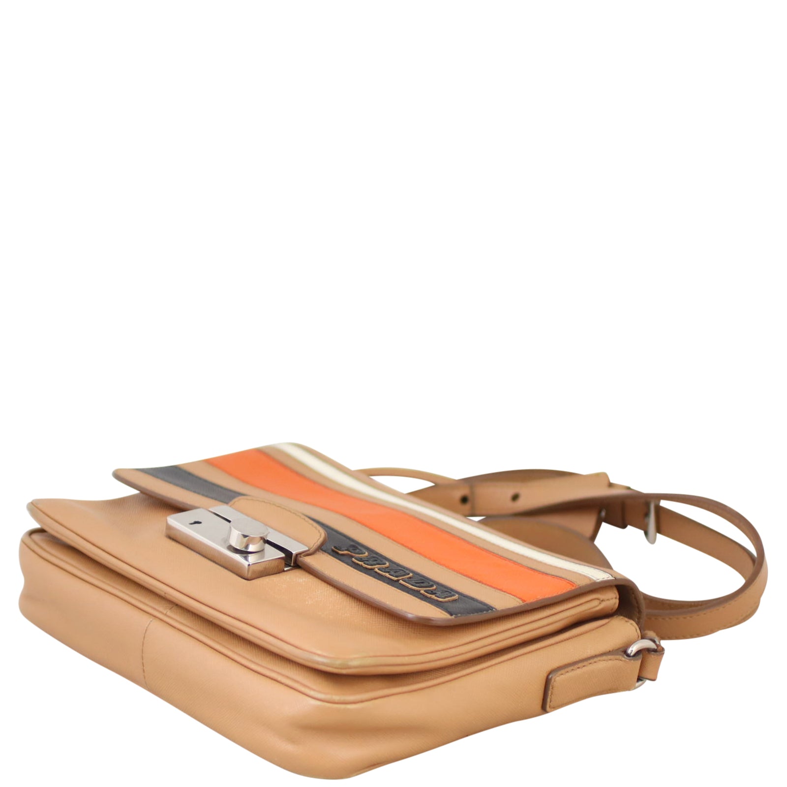 Prada Saffiano Righe Crossbody Corner