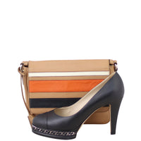 Prada Saffiano Righe Crossbody Shoe