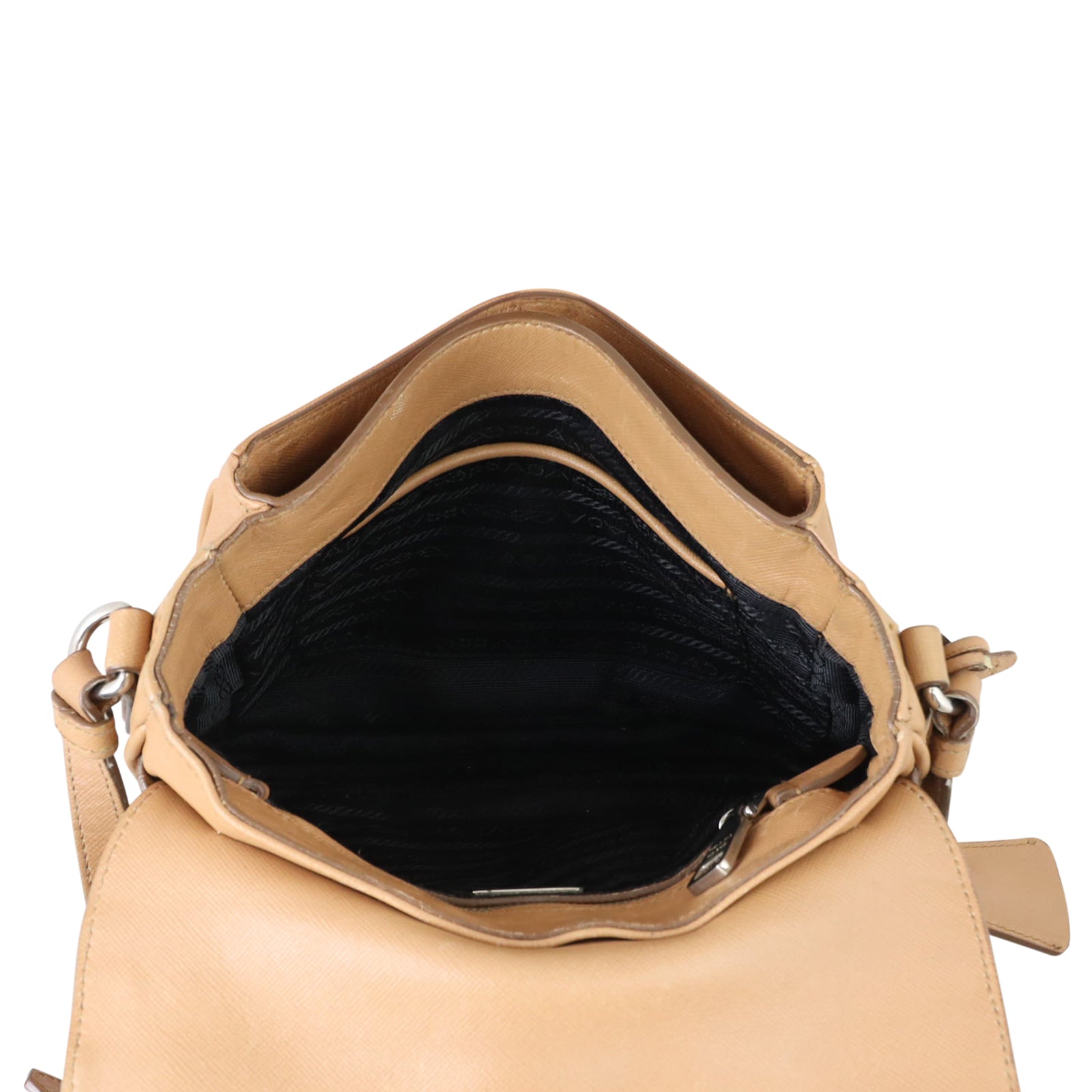 Prada Saffiano Righe Crossbody Whole interior