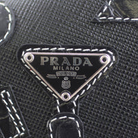 Prada Saffiano Robot Wallet Logo