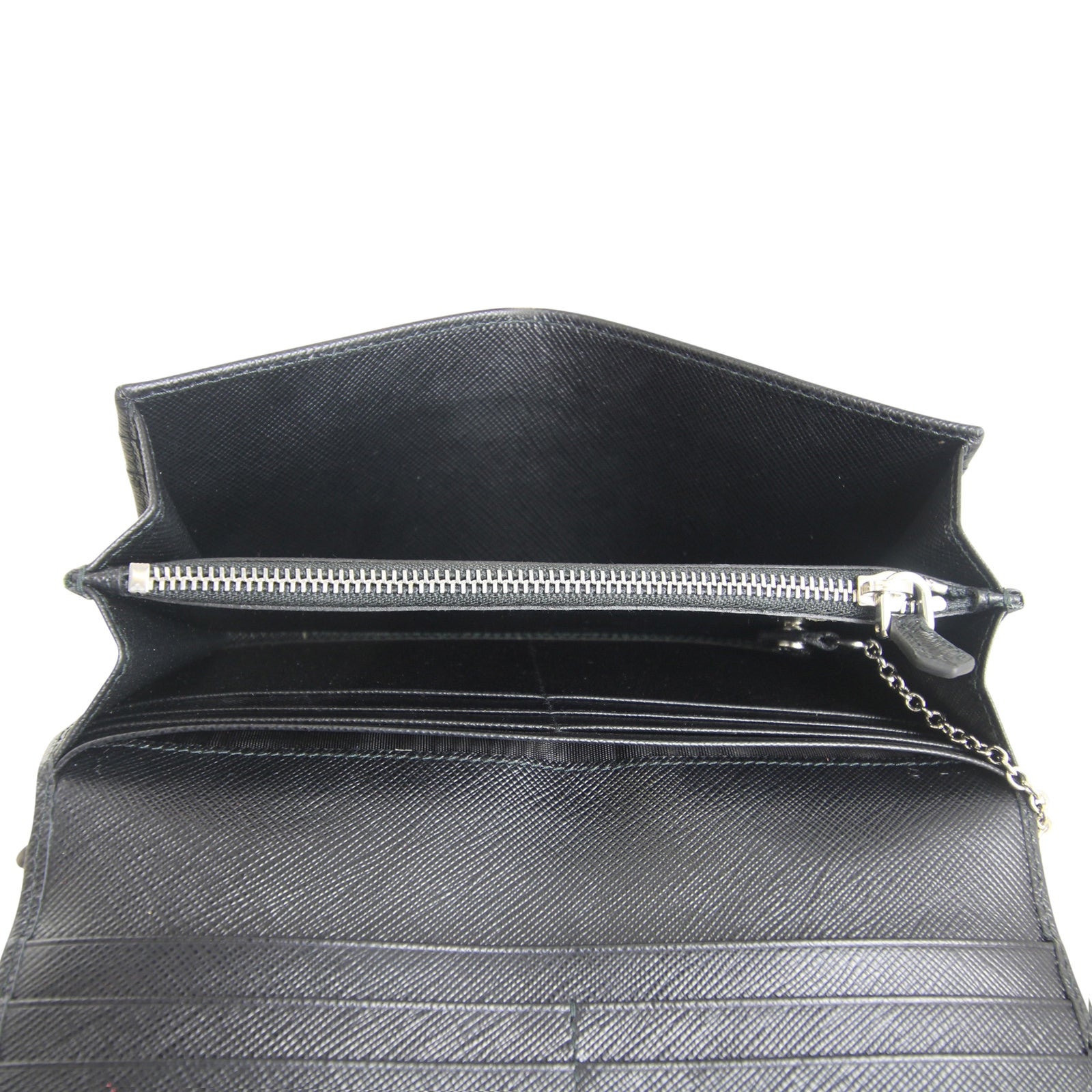 Prada Saffiano Robot Wallet Interior