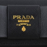 Prada Saffiano Small Fiocco Bow Wallet Logo