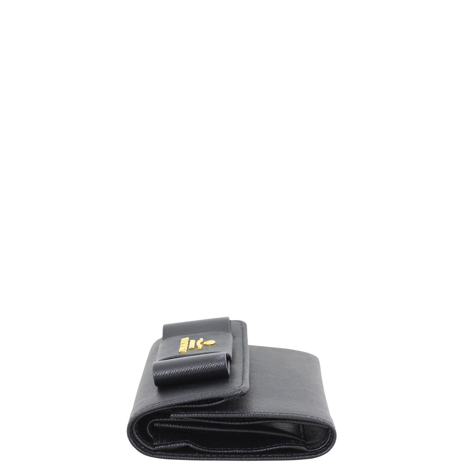 Prada Saffiano Small Fiocco Bow Wallet Right