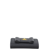 Prada Saffiano Small Fiocco Bow Wallet Top