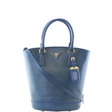 Prada Saffiano Vernice Secchiello Bucket Bag front