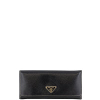 Prada Saffiano Vernice Continental Wallet Front