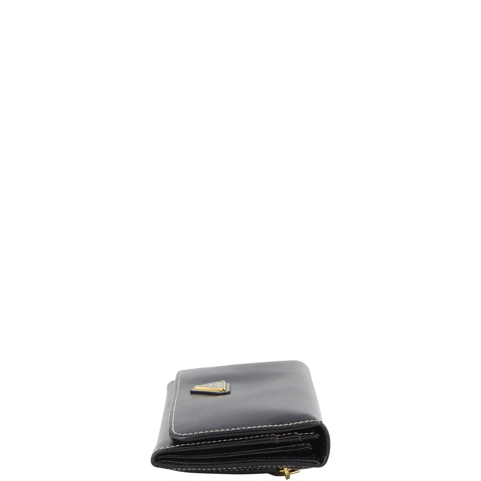 Prada Saffiano Vernice Continental Wallet Left