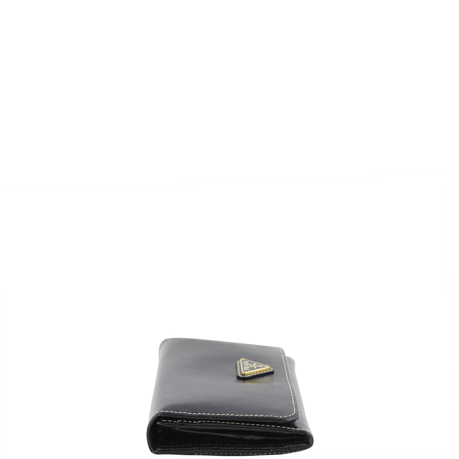 Prada Saffiano Vernice Continental Wallet Right
