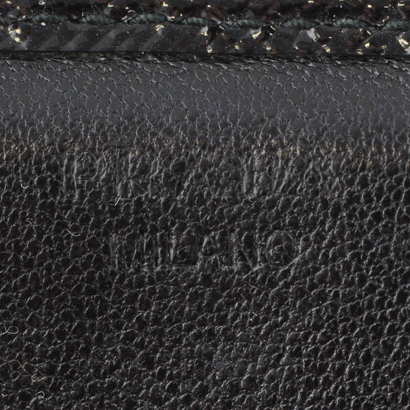 Prada Saffiano Vernice Continental Wallet Stamp