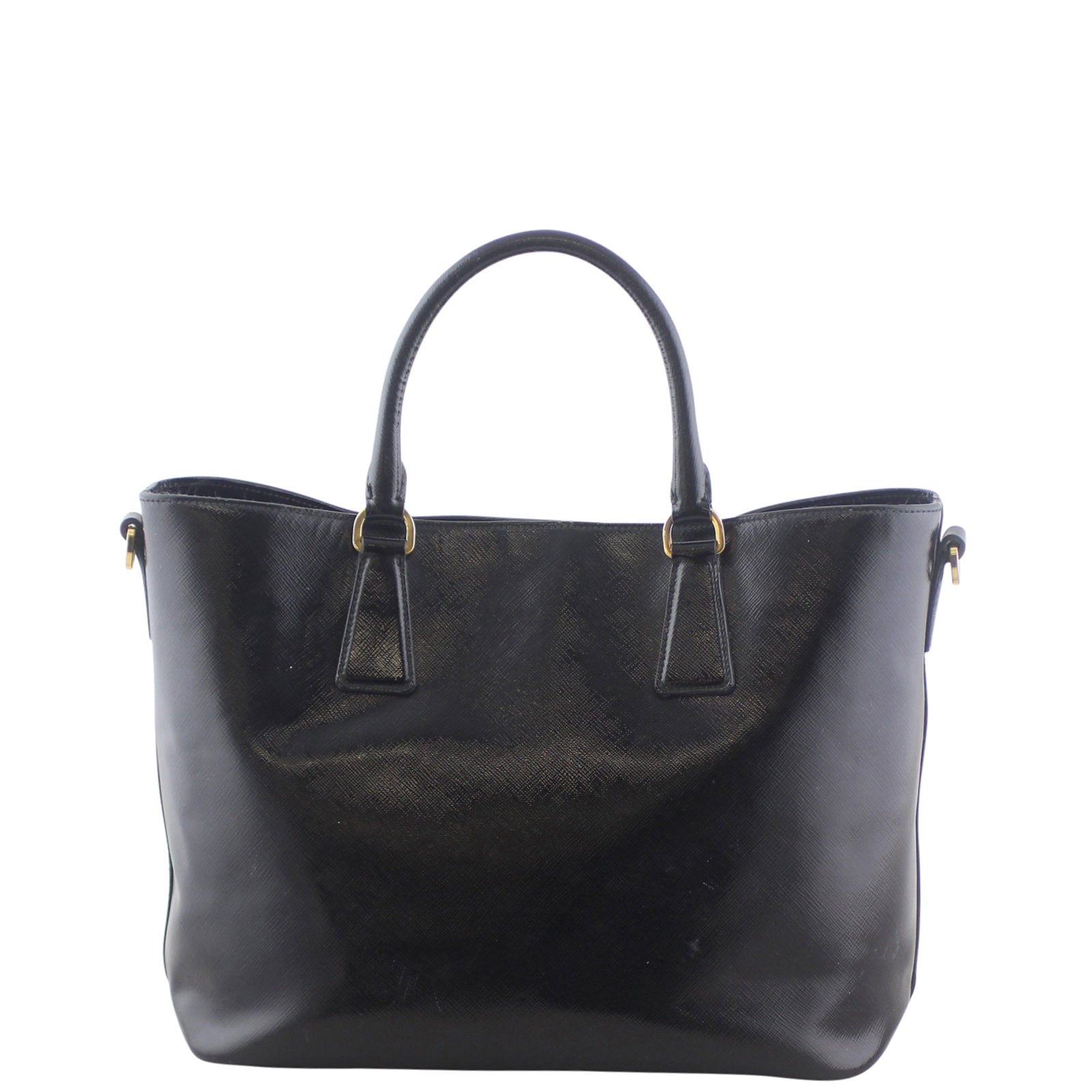 Prada Saffiano Vernice Tote Bag Back