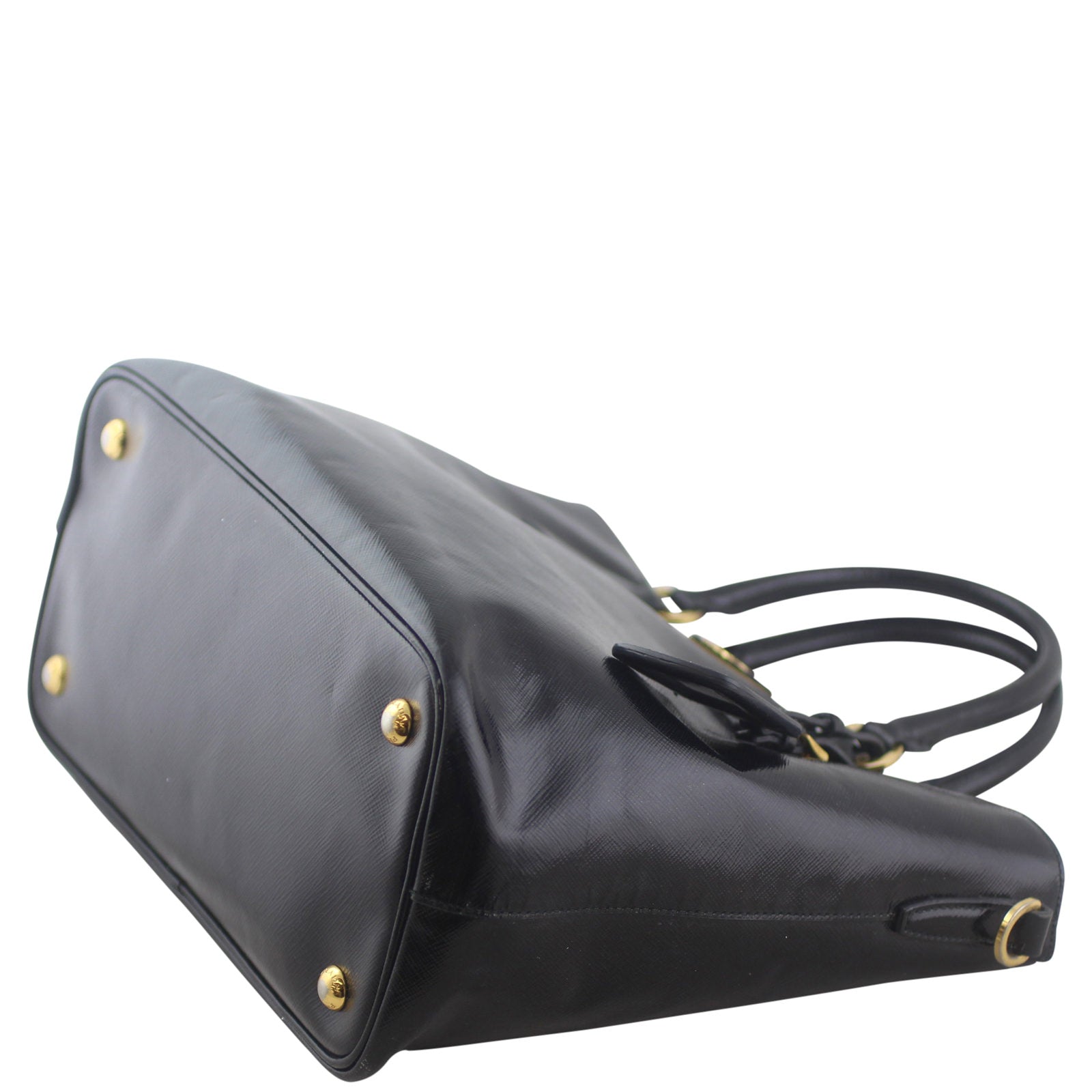 Prada Saffiano Vernice Tote Bag Corner