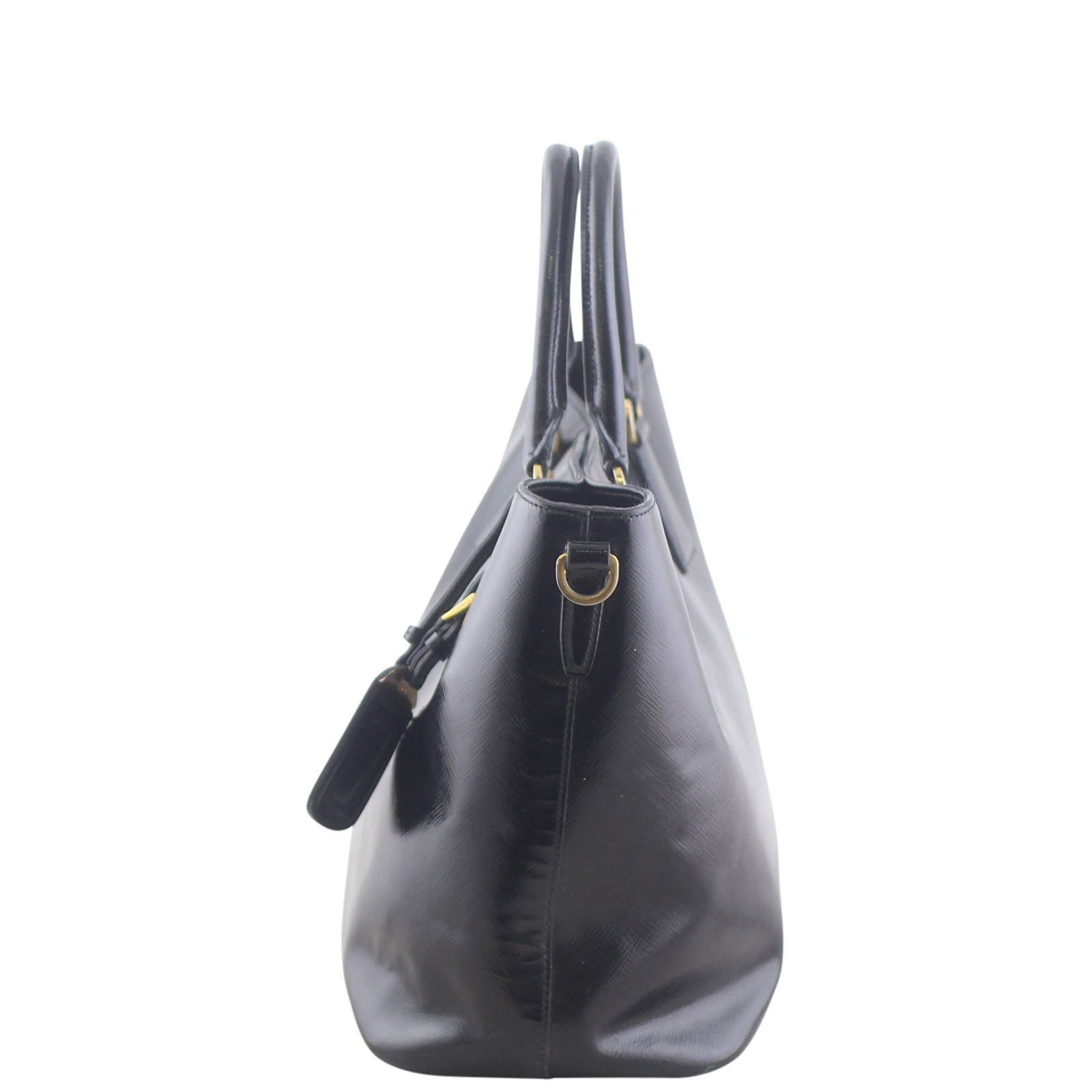 Prada Saffiano Vernice Tote Bag Left