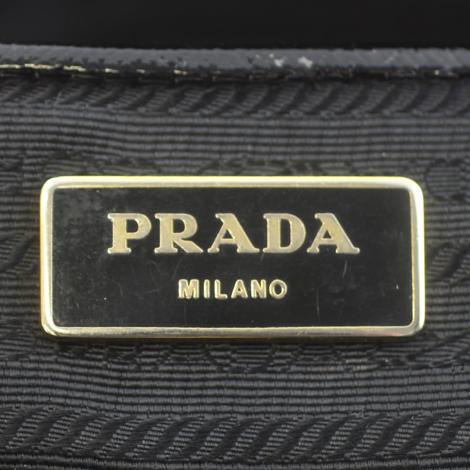 Prada Saffiano Vernice Tote Bag Stamp