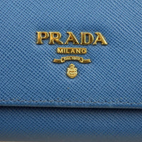 Prada Saffiano Continental Wallet Logo