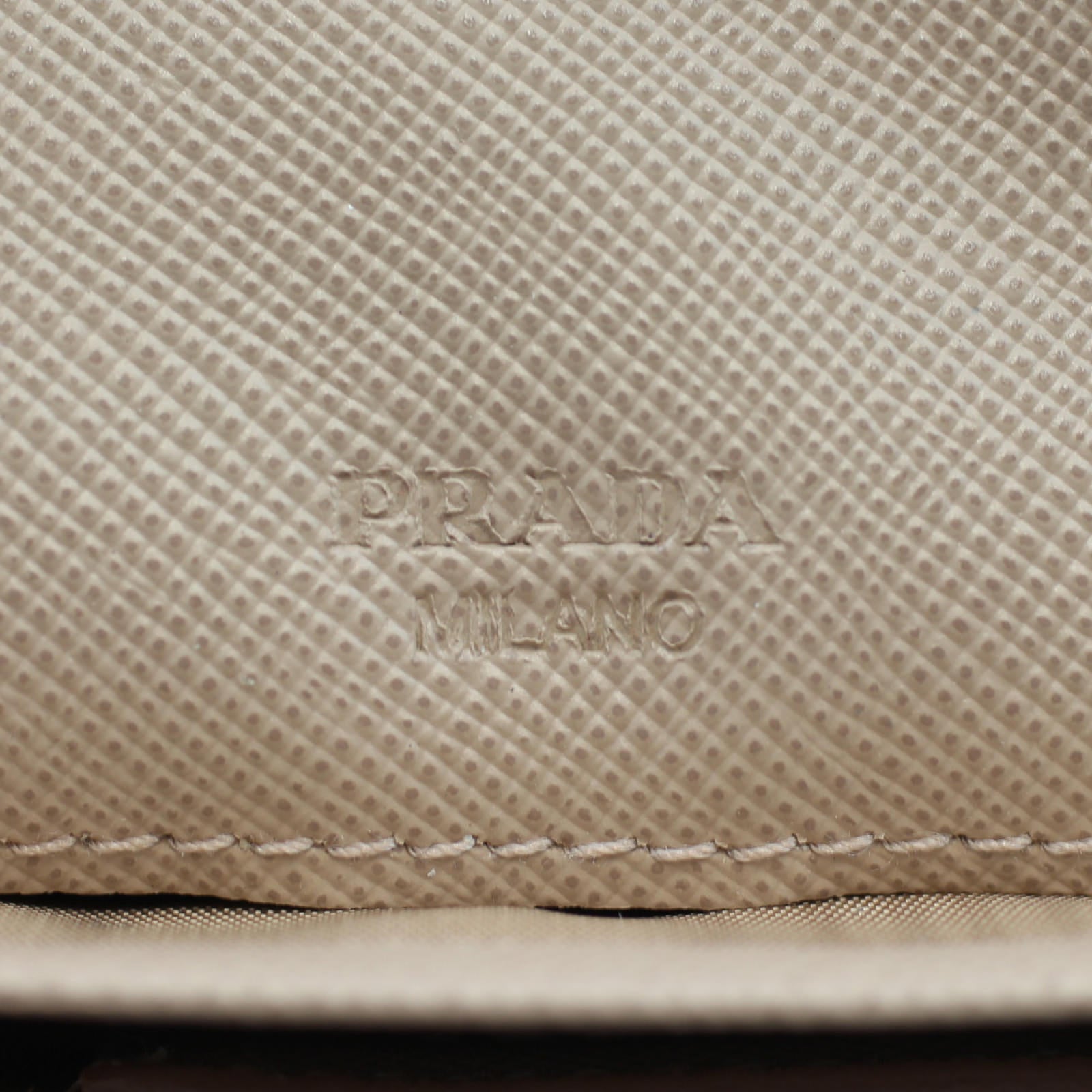 Prada Saffiano Continental Wallet Stamp