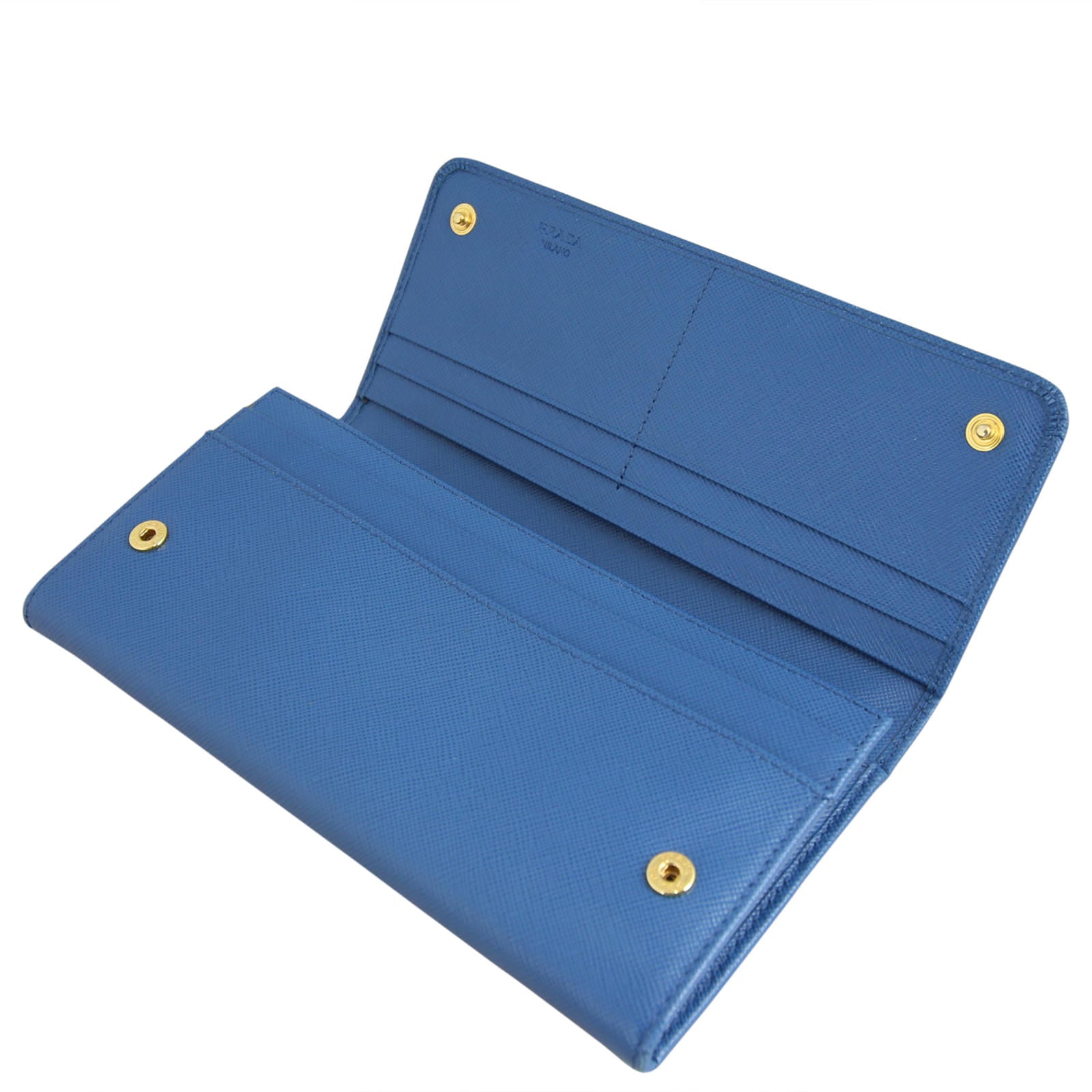 Prada Saffiano Continental Wallet Flap