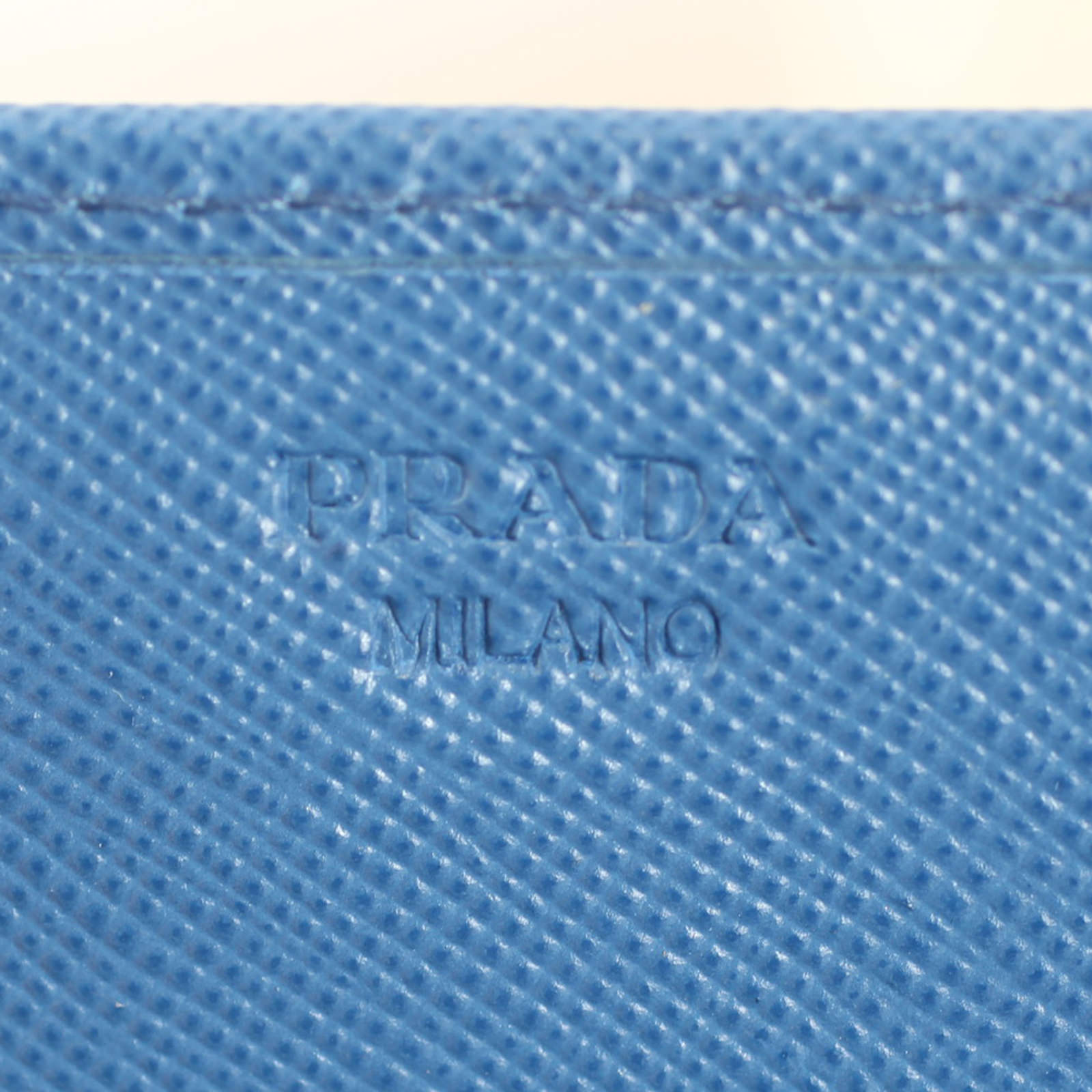 Prada Saffiano Continental Wallet Stamp