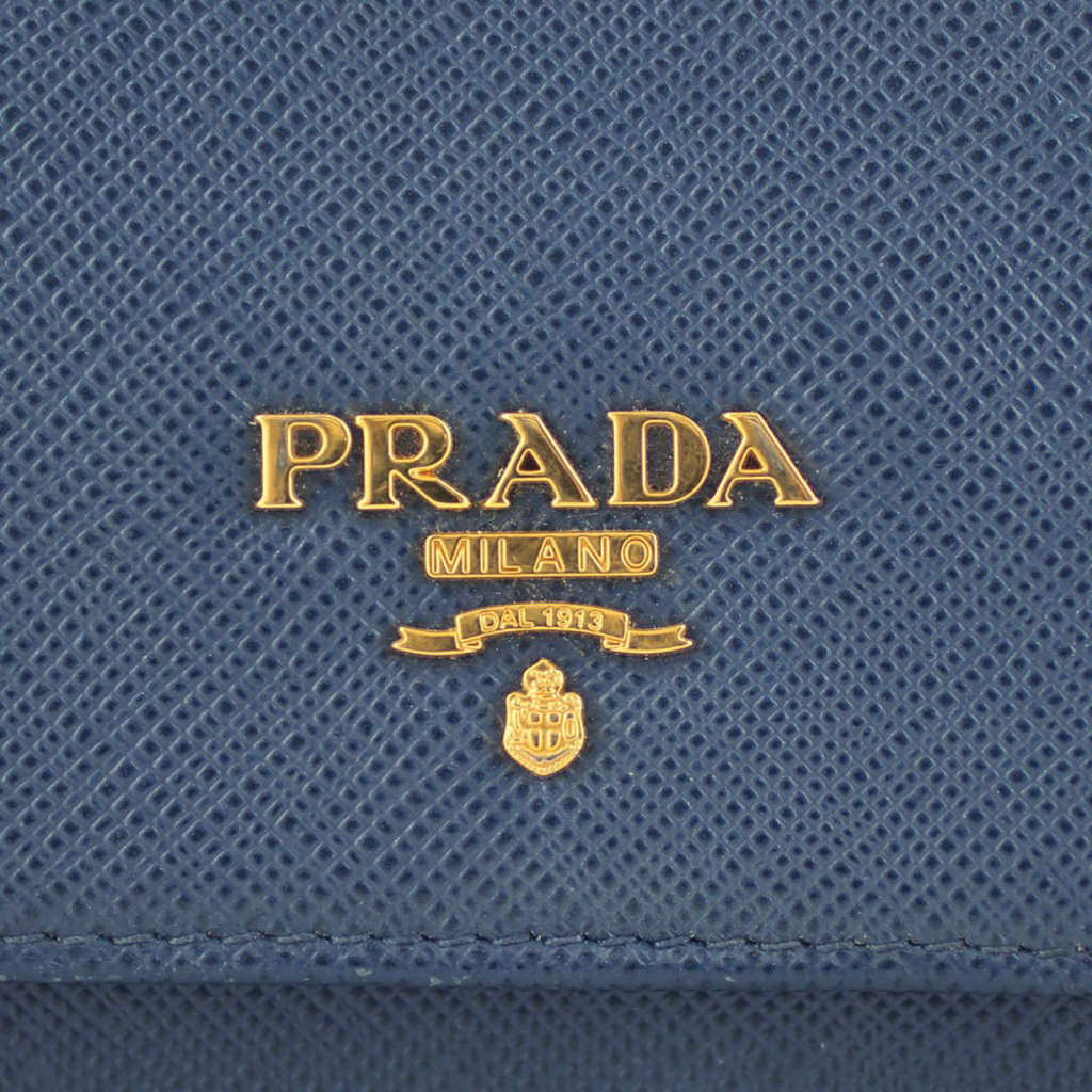 Prada Saffiano Lux Chain Wallet hardware