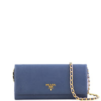 Prada Saffiano Lux Chain Wallet Front