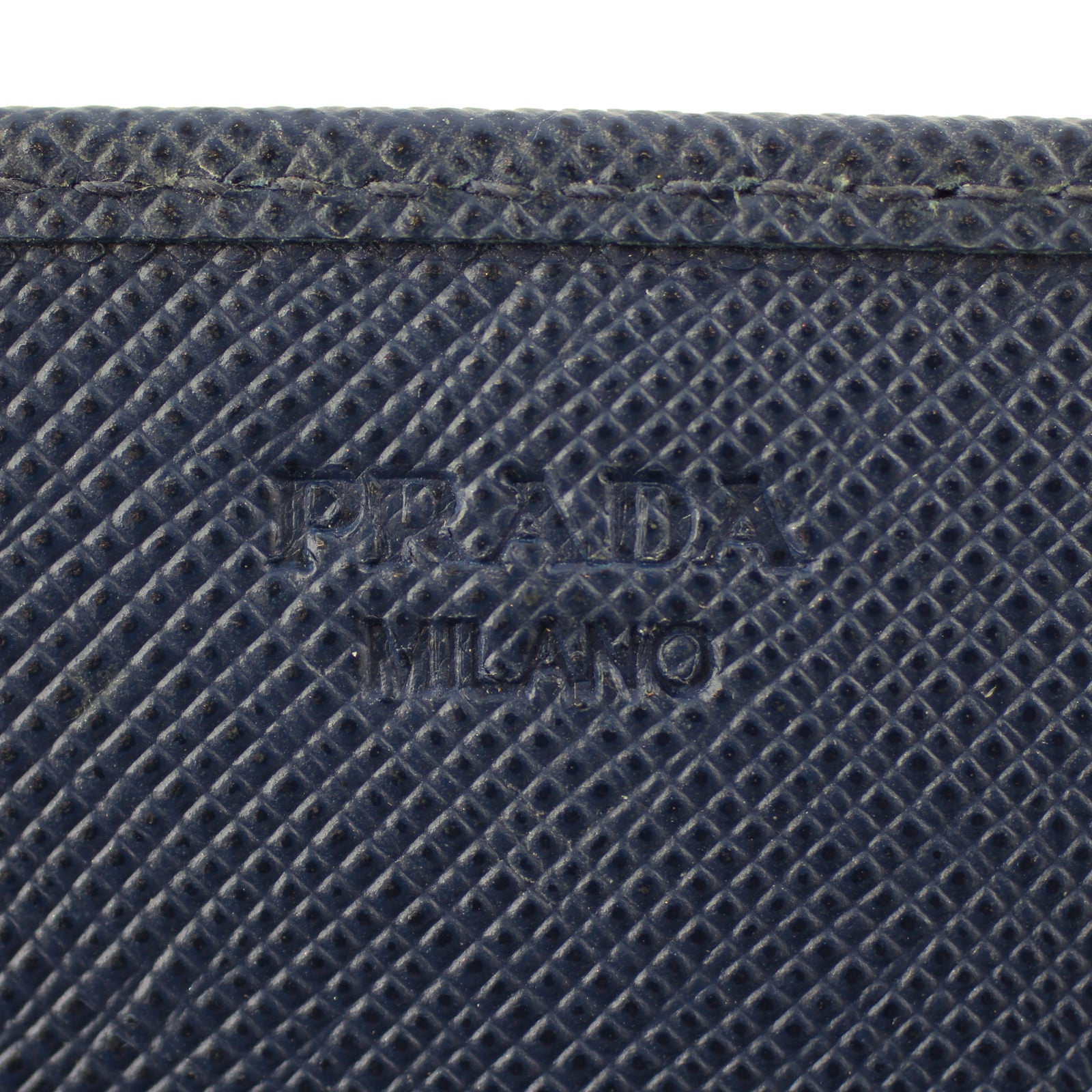Prada Saffiano Lux Chain Wallet Stamp