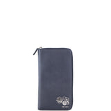 Prada Saffiano Zip Around Travel Wallet Front