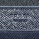 Prada Saffiano Zip Around Travel Wallet Stamp