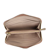 Prada Saffiano Zip Around Wallet Whole interior