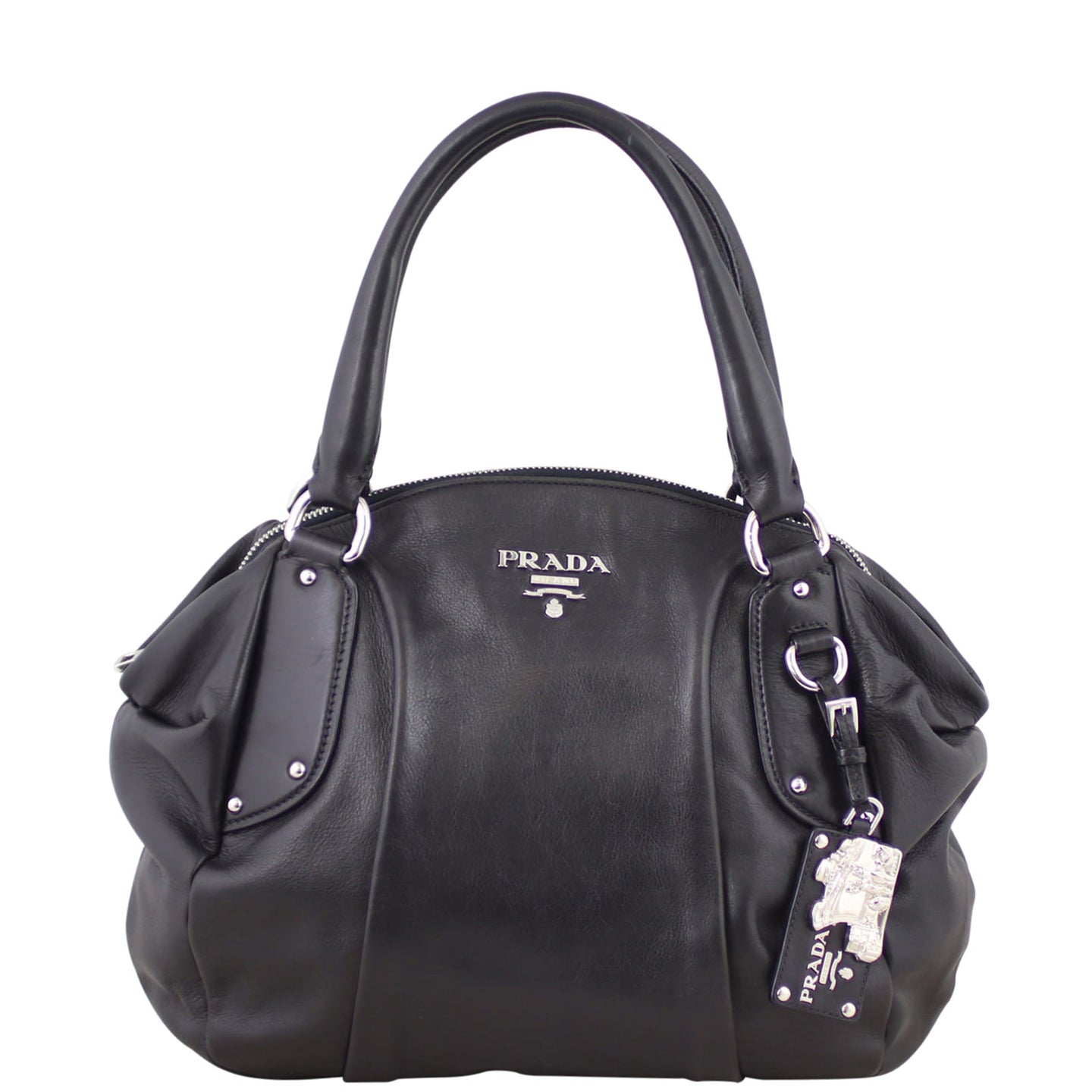 Prada Cervo Antik Bauletto Bowler Front