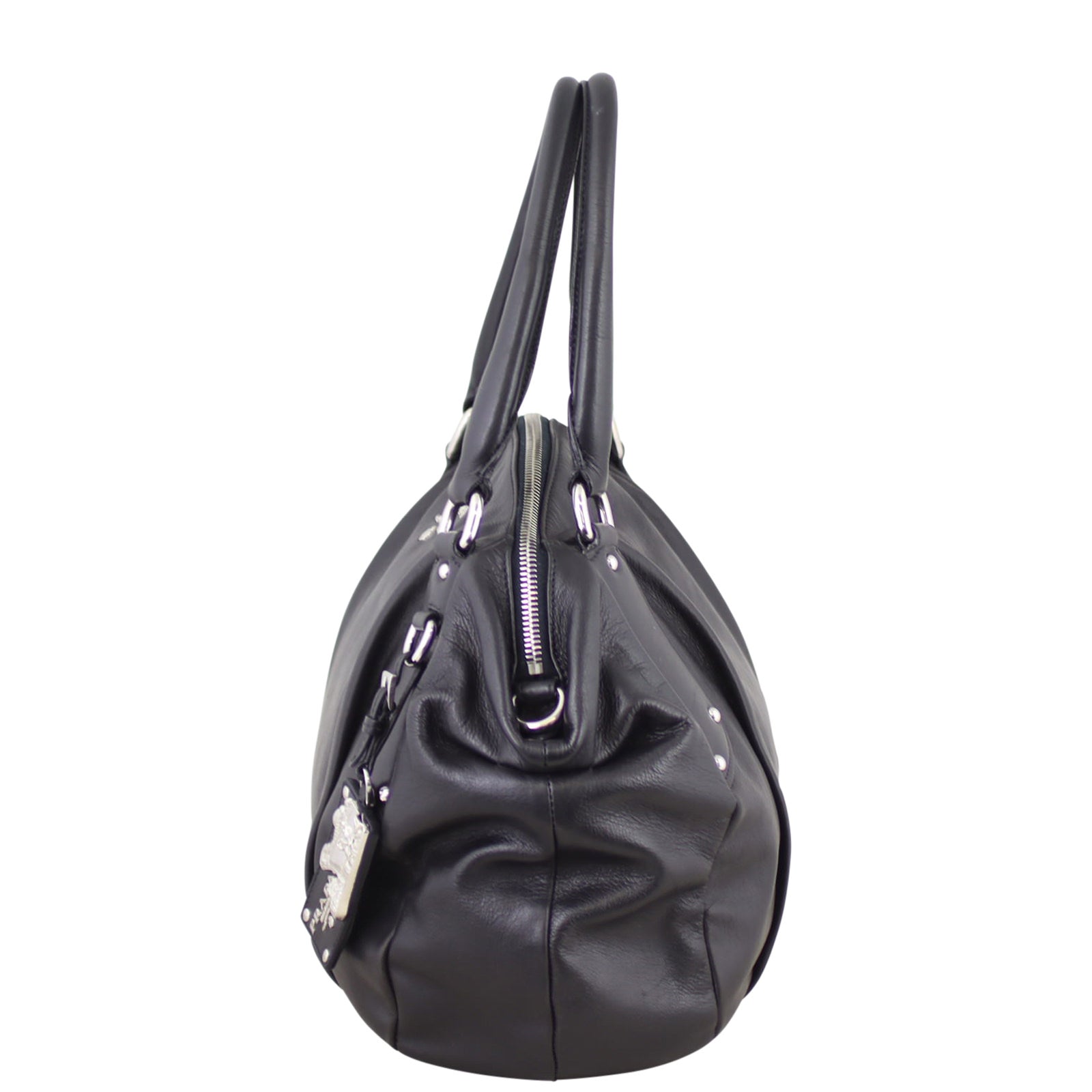 Prada Cervo Antik Bauletto Bowler Side