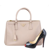Prada Saffiano Galleria Double Zip Tote Front