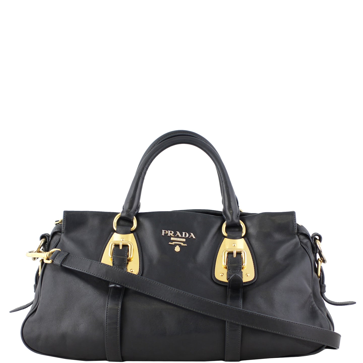 Prada Soft Calf Bauletto Bag Front